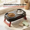 thumbnail image 3 of Likaty Elevated Dog Bowl Stand,2-in-1 Food & Water Station Raised Adjustable Cat Bowls-Red, 3 of 8