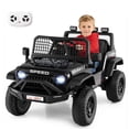 thumbnail image 1 of Costway 24V Ride On Car with Remote Control Music LED Headlights Spring Suspension for Kids Black, 1 of 9