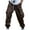 Brown, variant on Wo-Fusoul Men's Elastic Waist Jogger Cargo Pants with Pockets & Drawstring, Summer Wear