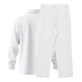 thumbnail image 5 of Glisme Mens 2 Piece Sets Summer Outfits Linen Suit Set Breathable Comfortable Casual Formal Long Sleeve Trousers Outfit Durable Matching Set White, 5 of 5