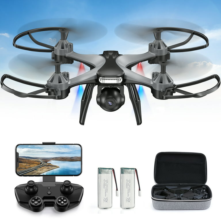 MAETOT Drone with Camera for Kids, Foldable 1080P HD FPV Drones for Kids  8-12, 2 Batteries 30mins Flight Time WiFi RC Quadcopter, One-key Take