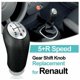 thumbnail image 3 of Pomo de cambio manual para Renault Clio III 2005-09, Megane 2 Laguna 2003-09, cuero negro, con adaptador, 3 of 5