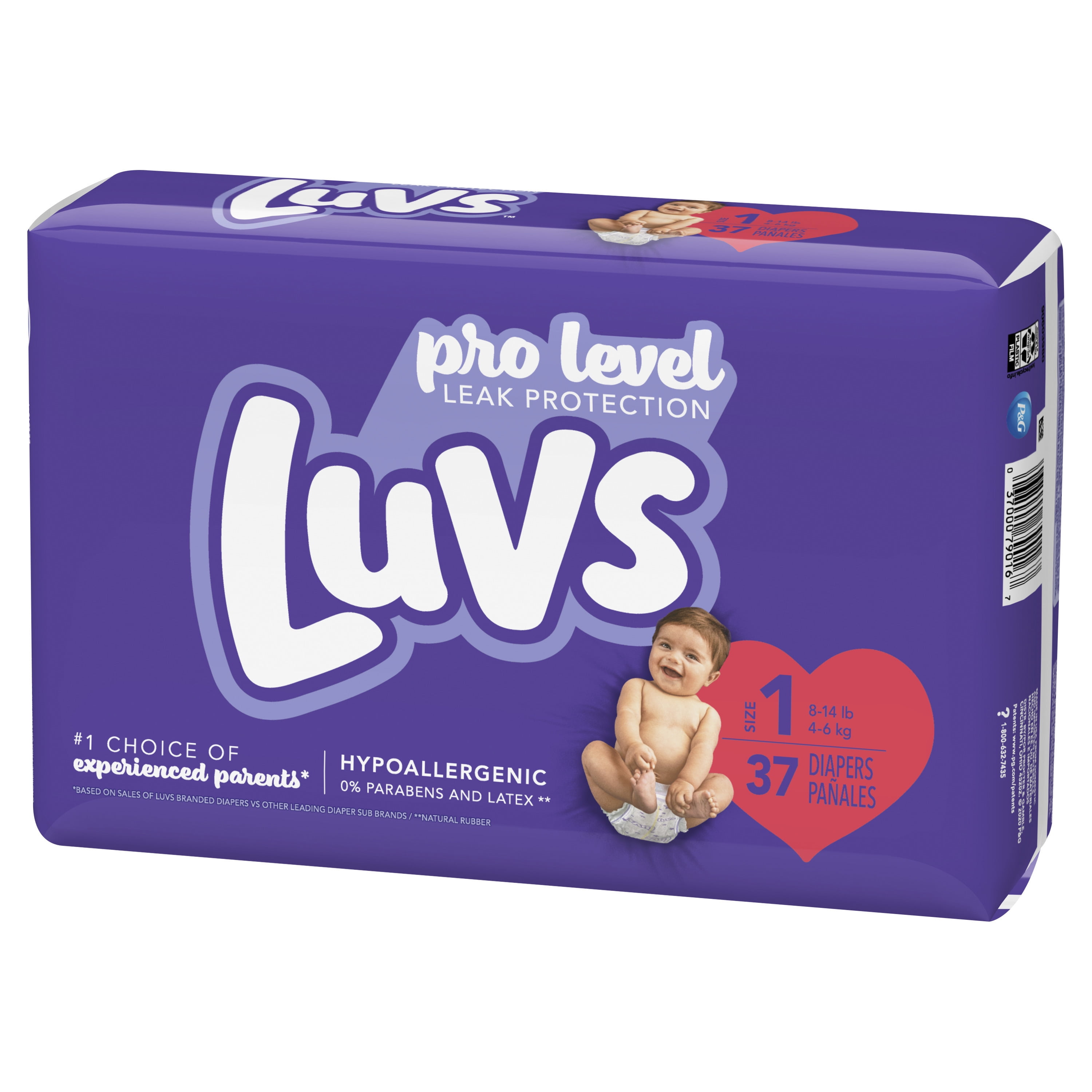 Luvs Pro Level Leak Protection Diapers Size 1 37 Count