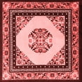 thumbnail image 1 of Ahgly Company Indoor Square Oriental Red Asian Inspired Area Rugs, 8' Square, 1 of 4