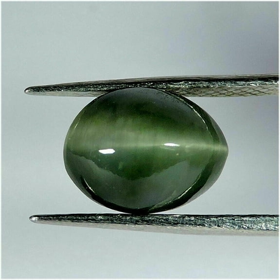 7.50Cts Natural Green Cat's Eye Quartz Oval Cabochon Loose Gemstone D95
