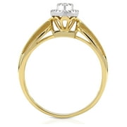 Forever Bride Bridal Set Ring with 0.33 Carat T.W. Diamond in 10K Yellow Gold For Women