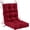 Burgundy, variant on Outdoor High Back Chair Cushion,Water Resistant Tufted Adirondack Rocking Chair Cushion with Ties,Replacement Seat Cushion for Patio Furniture,Teal