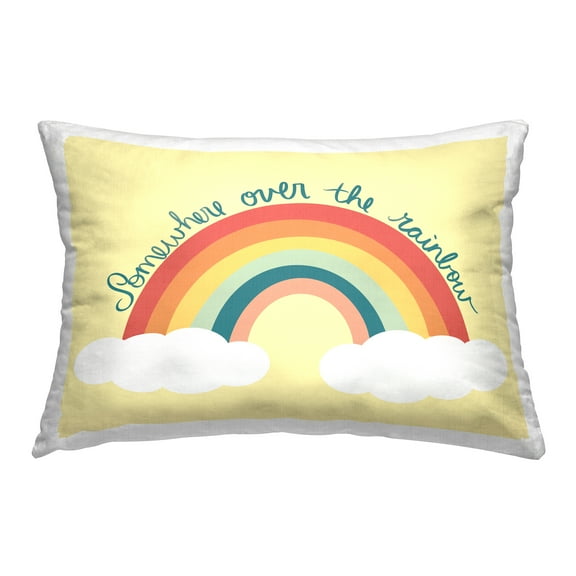 Stupell Industries Somewhere Over Rainbow Decorative Printed Throw Pillow Design by Ashley Singleton.