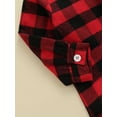 thumbnail image 6 of Qiylii Kids Christmas Outfits, Long Sleeve Plaid Shirt with Denim Pants,1-6T, 6 of 7