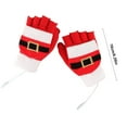 thumbnail image 3 of Womens Winter Gloves Hwkond USB Electric Gloves Electric Warm Gloves Christmas Gloves Knitted Half Finger Flap Christmas Gloves on Sale, 3 of 6