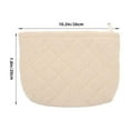 thumbnail image 2 of unbranded Organizador De Maquillaje Beige Con Patrón Cuadriculado Acolchado Y Para Uso Diario, 2 of 6