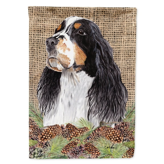Carolines Treasures SC9048-FLAG-PARENT Springer Spaniel Flag  multicolor