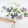 thumbnail image 4 of Flor de Clemátide Artificial Hermosas Plantas de Inicio Vívidas Listas para la Decoración de la Mesa del Florero del Jardín ANGGREK Otros, 4 of 8