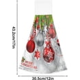 thumbnail image 3 of SKYSONIC 2 PCS Christmas Tree Balls Hand Towels with Hanging Loop for Bathroom and Kitchen, Hanging Band Towel - Xmas Winter New Year Kitchen Dish Cloth and Bathroom Hand Towels Set , 12"x17", 3 of 6