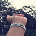 thumbnail image 4 of 5 Pieces Assorted Colours I Promise Silicone Sport Wristband Bracelets Tw, 4 of 5