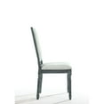 thumbnail image 3 of Acme Linen Dining Side Chair with Turned Legs Set of 2 Gray- Saltoro Sherpi Indoor Dining Chairs, 3 of 4