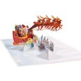 thumbnail image 3 of Tarjetas de Navidad de ciervo Pop Up Santa Claus hecho a mano 3d tarjetas de felicitación de vacaciones Feliz Sencillez, 3 of 5