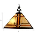 thumbnail image 2 of Tiffany Style 2 Light Mission Pendant Lamp - 14" Wide, 2 of 4