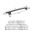 thumbnail image 6 of Amerock Arrondi Matte Black 18 inch (457mm) Towel Bar, 6 of 8