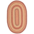 thumbnail image 2 of SAFAVIEH Braided Claes Bordered Reversible Area Rug, Yellow/Red, 5' x 8' Oval, 2 of 11