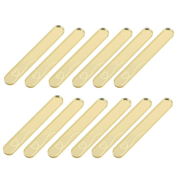 Heart-Shaped Mark Popsicle Stick Perfect For Festivals And Parties In Light Yellow 20Pack Useful Tool