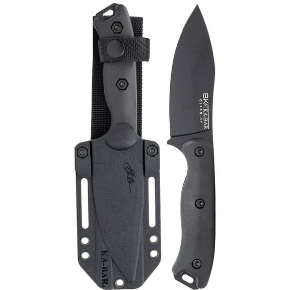KA-BAR 4" Becker Nessmuk Knife with Sheath - Black