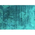 thumbnail image 1 of Ahgly Company Machine Washable Indoor Rectangle Oriental Turquoise Blue Industrial Area Rugs, 8' x 12', 1 of 4