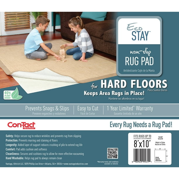 ConTact Rug Pad 8x10, NonSlip Area Rug Pad, EcoStay for Hard Floors