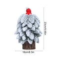 thumbnail image 3 of Christmas Decoration Gifts Mini Christmas Tree Artificial Christmas Tree Small Tabletop Christmas Tree Decor Flocking White Christmas Tree Ornaments for Holiday Winter Home Party Decor 9.06inch, 3 of 7