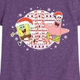 thumbnail image 3 of SpongeBob SquarePants - Spongebob Patrick Candy Canes - Toddler & Youth Girls Short Sleeve Graphic T-Shirt, 3 of 6