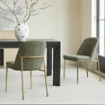 thumbnail image 2 of CHITA Modern Dining Chairs Set of 3 Metal Legs Dining Chair, Fabric in Green, 2 of 8