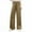 Khaki, variant on Kvture Women's Cotton Linen Drawstring Palazzo Pants Summer Comfy Breathable Daily Going Out Trendy Trousers with Pockets Black XXXL