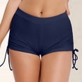 thumbnail image 2 of Glisme Swimsuits For Women Swimwear Bottoms Plus Size High Waist Bikini Bottoms Swim Briefs Beach Shorts Ruched High Cut Full Coverage Swim Bottom Navy Bathing Suits For Swimsuit Party, 2 of 6