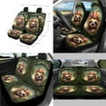 thumbnail image 2 of Yuyamidu Sloth Car Front Back Seat Covers Pink Flower Steering Wheel Cover Seat Belt Pad Garbage Bin Auto Armrest Cover Pad Rearview Mirror Cover Handbrake Cover Set Coasters, Set of 14, 2 of 7