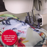 SINGER® S0100 Metal Frame Serger with Accessory Kit | Overlock Machine with 6 Built-in Stitches | 2-3-4 Thread Capability, 1300 Stiches per Minute & Differential Feed