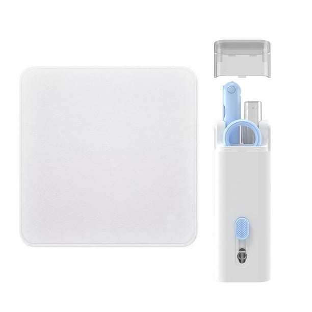 1 kit de limpieza de 8 pulgadas para auriculares, bolígrafo limpio, cepillo extractor de llaves para Airpods, color azul