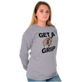 thumbnail image 4 of Get a Grip Golfing Golfer Joke Funny Plus Size Long Sleeve Graphic Tee Shirt Brisco Brands 2X, 4 of 5