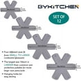 thumbnail image 4 of Pan Pot Protectors, Set of 12 and 4 Different Sizes, Pan Protectors for Stacking and Protecting Your Cookware Gray, 4 of 8