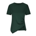 thumbnail image 5 of Tops For Women Trendy Sevevn Women's Short Sleeve Solid Color Crewneck Casual Top Pullover T-Shirt, 5 of 6