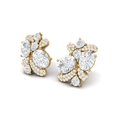 thumbnail image 2 of Mooneye 7.59 Ctw Oval Moissanite 925 Sterling Silver Gold Vermeil Women Wedding Stud Earrings, 2 of 4