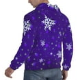 thumbnail image 6 of Honeii Dark Purple Snowflakes Pattern Mens Hoodies Men's Loose Sleeve Sweatshirt,Pullover Hooded Sweatshirt for Men,Essentials Hoodie-3X-Large, 6 of 7