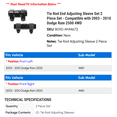 thumbnail image 2 of Tie Rod End Adjusting Sleeve Set 2 Piece Set - Compatible with 2003 - 2010 Dodge Ram 2500 4WD 2004 2005 2006 2007 2008 2009, 2 of 2