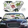 thumbnail image 2 of Haiem Cute Dinosaurs Car Windshield Sun Shade - Blocks UV Rays Sun Visor Protector, Sunshade to Keep Your Vehicle Cool, Universal Fit SUV Van Sedan-Medium, 2 of 7
