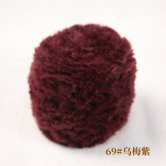 NAMZI 100g Super Chunky Chenille Yarn, Bulky Fluffy Thick Plush Yarn, Ideal for Crocheting, Hand-Knitted Blankets & Cozy Knitting Projects ,Dark Red