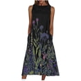 thumbnail image 1 of Fridja Robe Longue à Col Rond Décontractée et à Imprimé Floral pour Femme Été, 1 of 4
