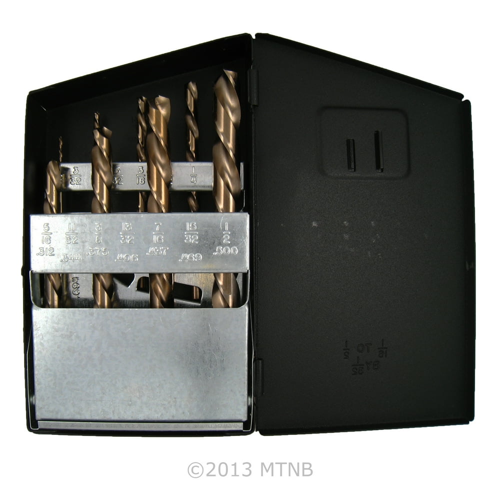 Norseman 87650 8 Piece Premium Left Hand Spiral Drill Bit Set Walmart