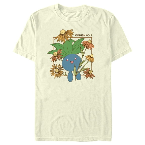 Men's Pokemon Sunflower Oddish Graphic Tee Beige 2X Large