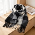 thumbnail image 4 of Yaoyar Men's Plush Scarf, Soft Warm Neck Wrap for Winter Cold Weather Comfort, 4 of 5