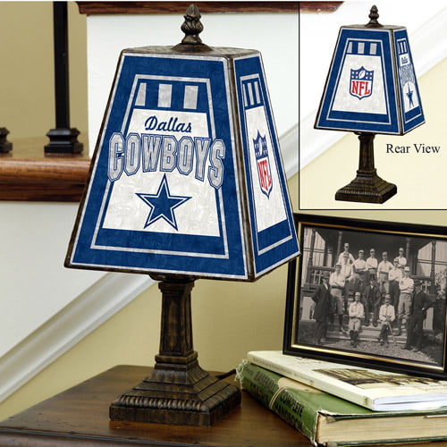Nfl 14inch Art Glass Table Lamp, Dallas Cowboys Lamps