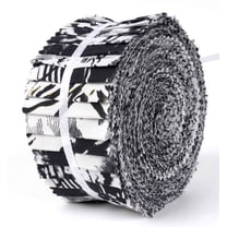 Soimoi 40Pcs Tie Dye Print Cotton Precut Fabrics For Quilting Craft Strips 2.5x42inches Jelly Roll - Black